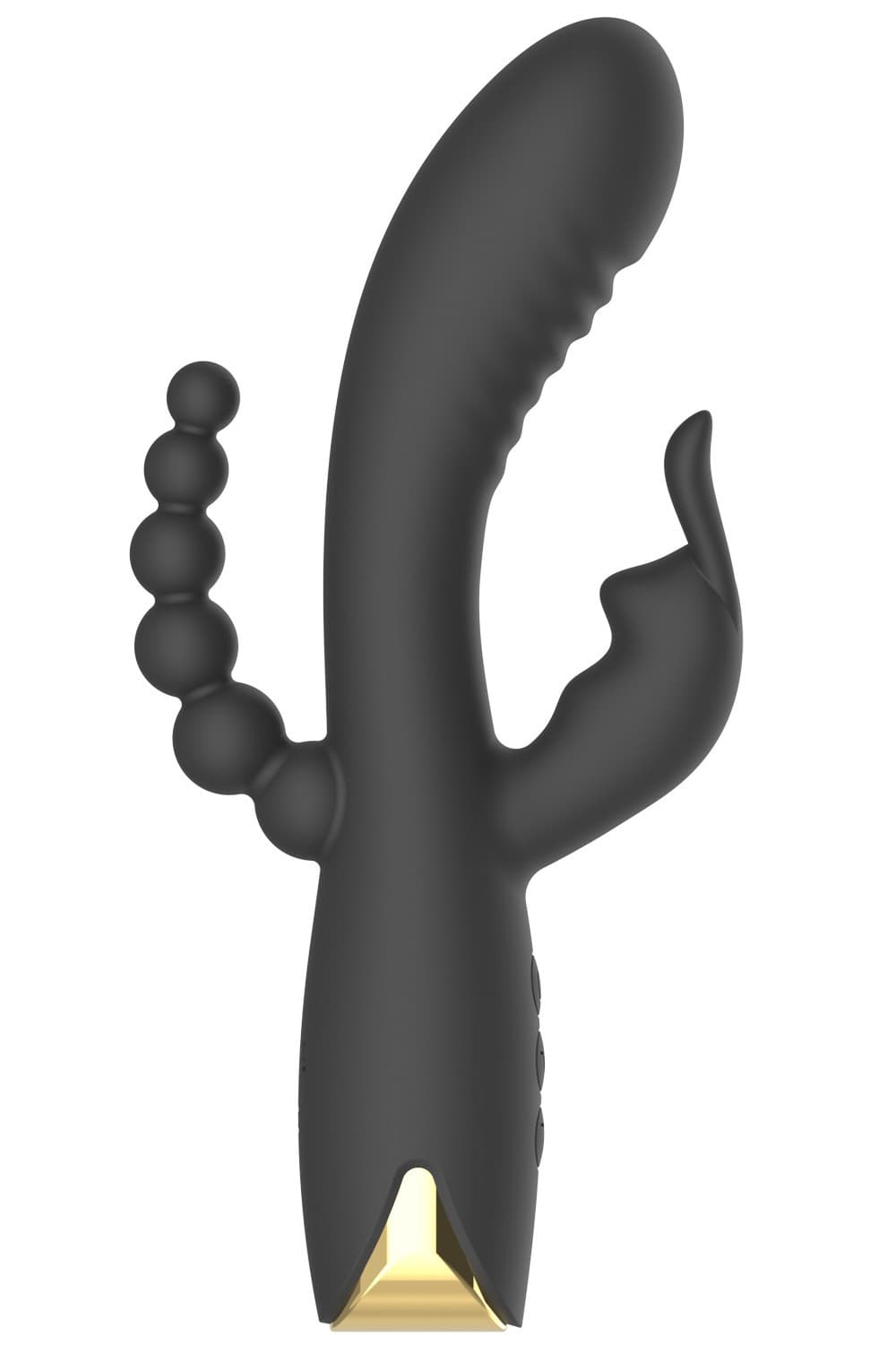 Vibromasseur triple stimulation très puissant noir USB