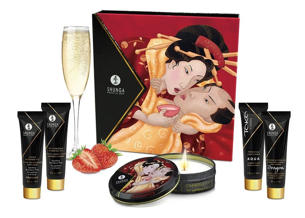 Coffret de Geisha vin pétillant à la fraise