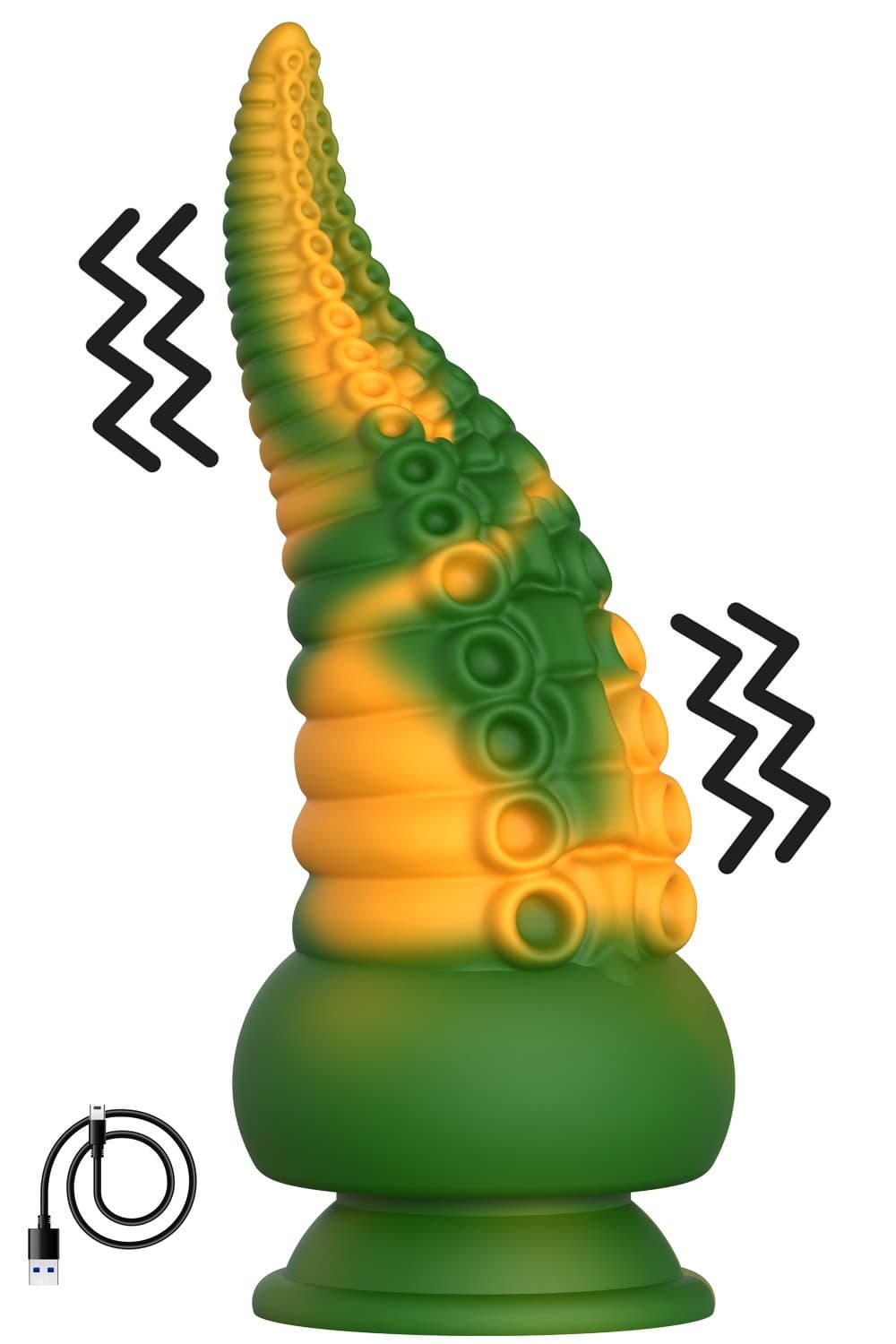 Gode ventouse tentacule Kraken vibrant