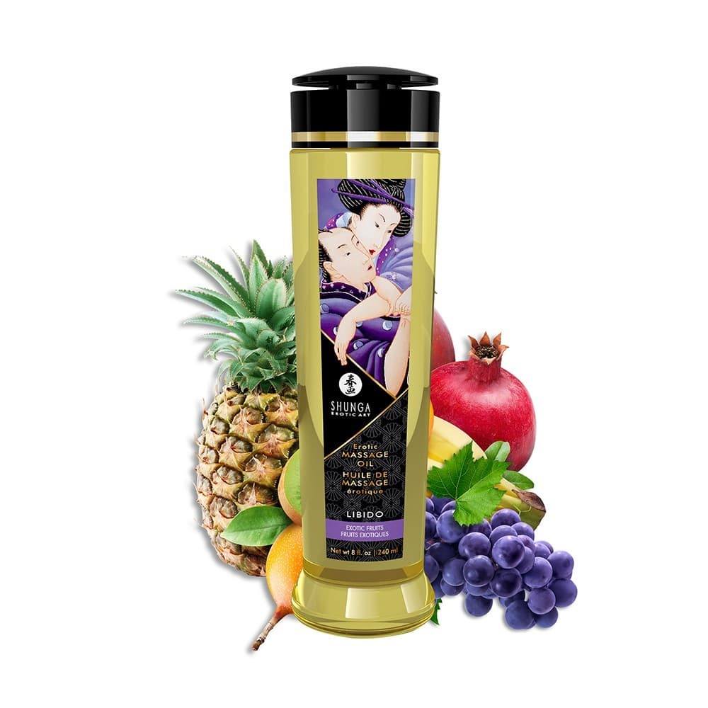 Huile de massage aphrodisiaque fruits exotiques