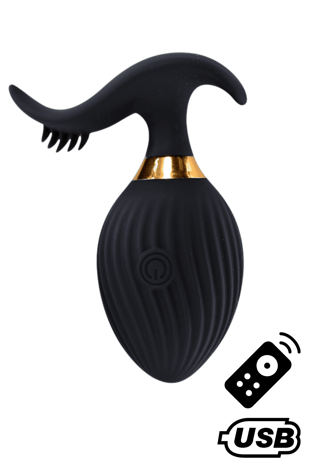 Œuf vibrant noir USB télécommandé Wave +