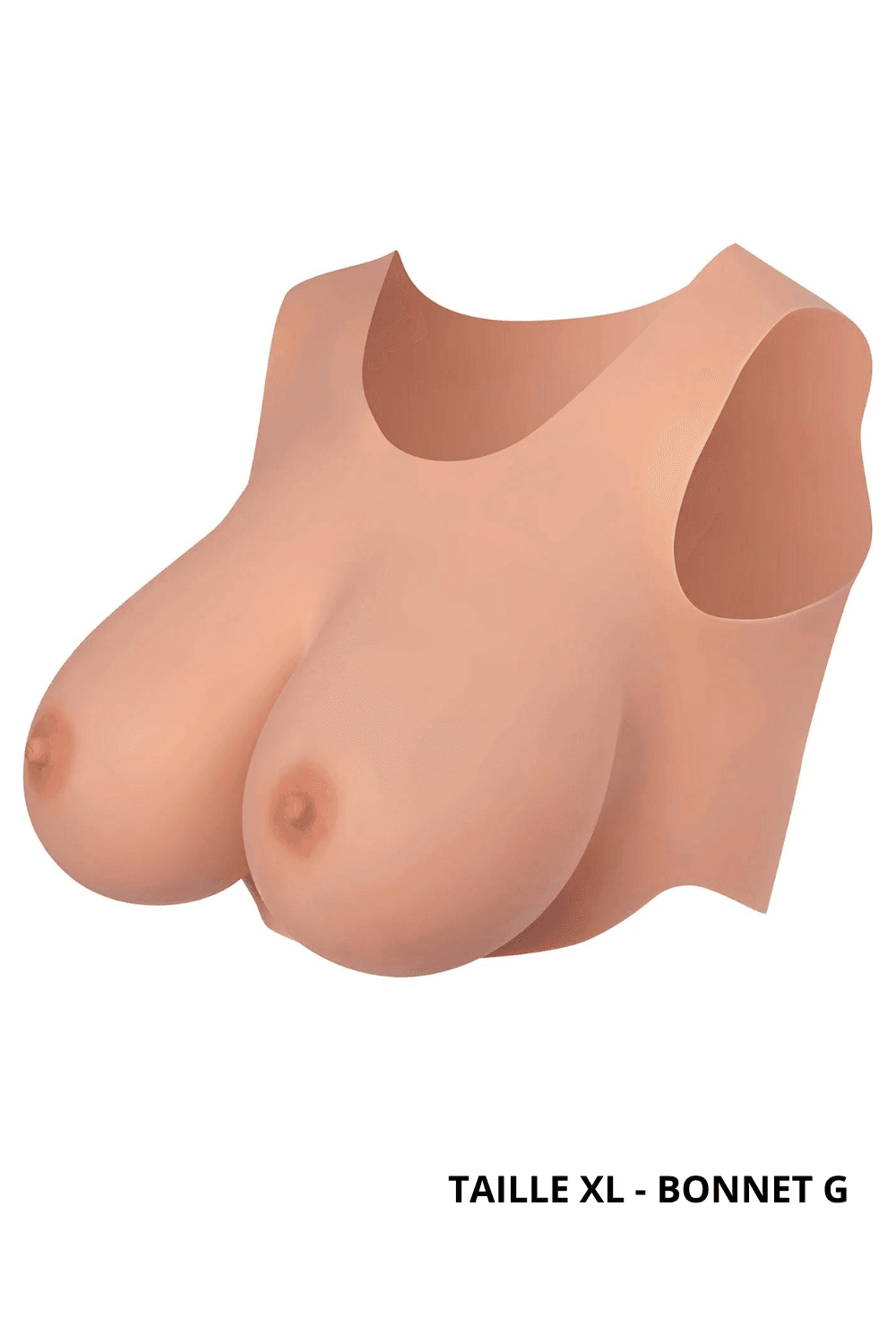 Buste seins réaliste couleur peau claire Taille XL Bonnet G