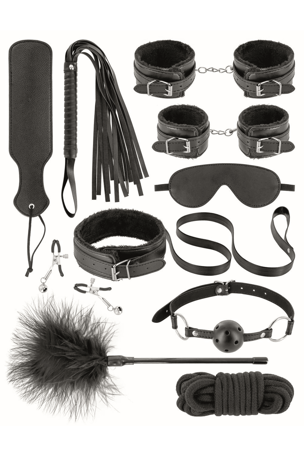 Coffret BDSM 10 produits en cuir vegan Fetish tentation