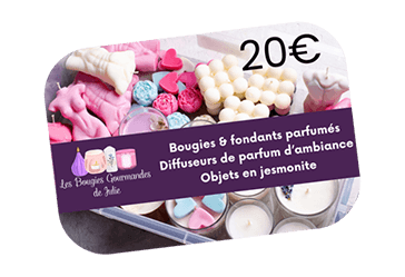 Carte cadeau Bougies Gourmandes de Julie 20€