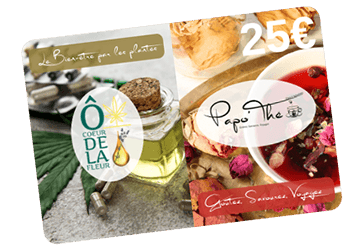 Carte cadeau Ô Coeur de la Fleur/Papo'thé 25€