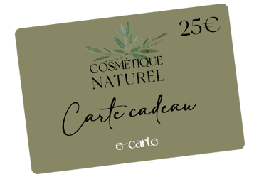 Carte cadeau Cosmétique Naturel 25€