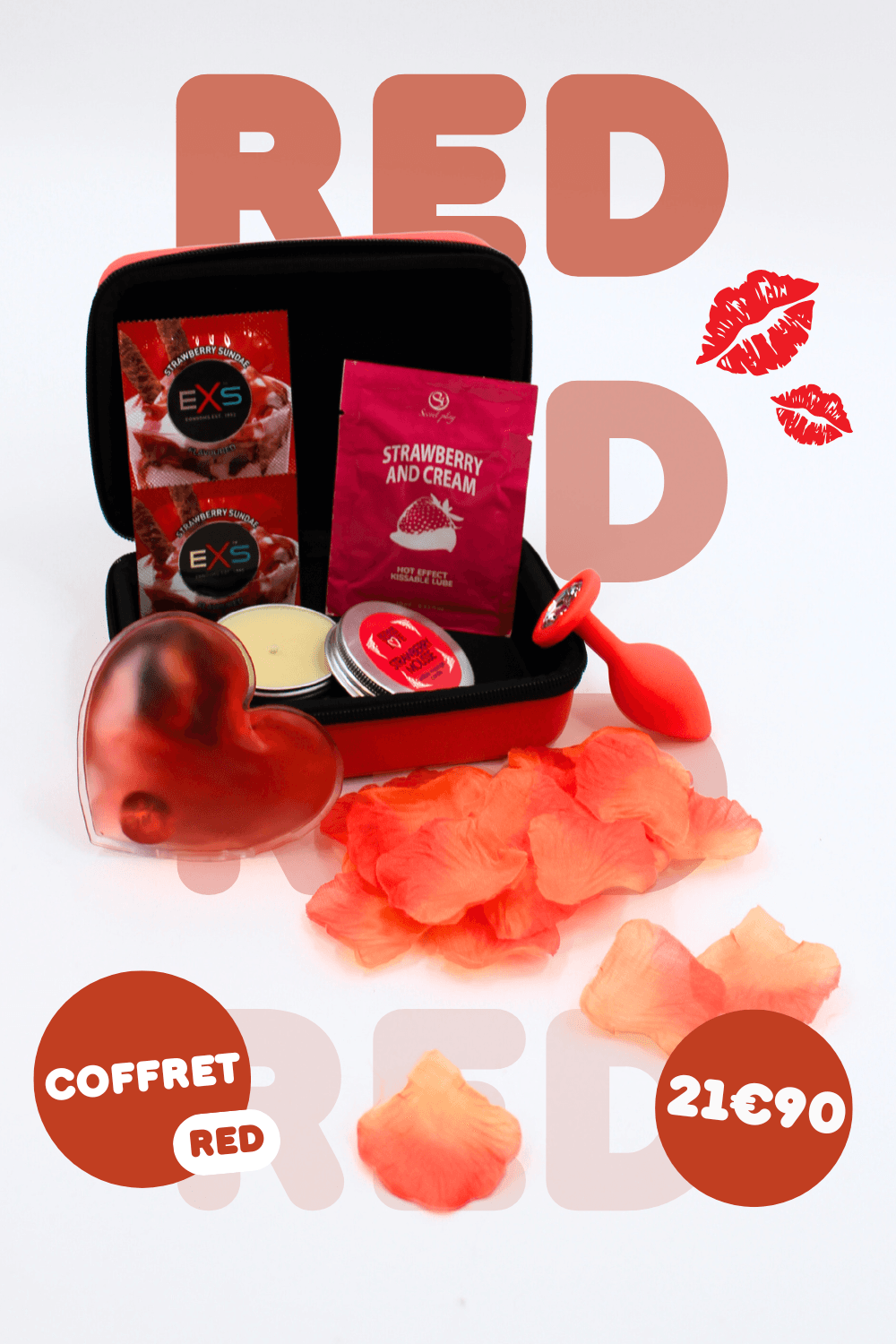 ❤️ Coffret Red – Ambiance sensuelle & plaisirs fruités