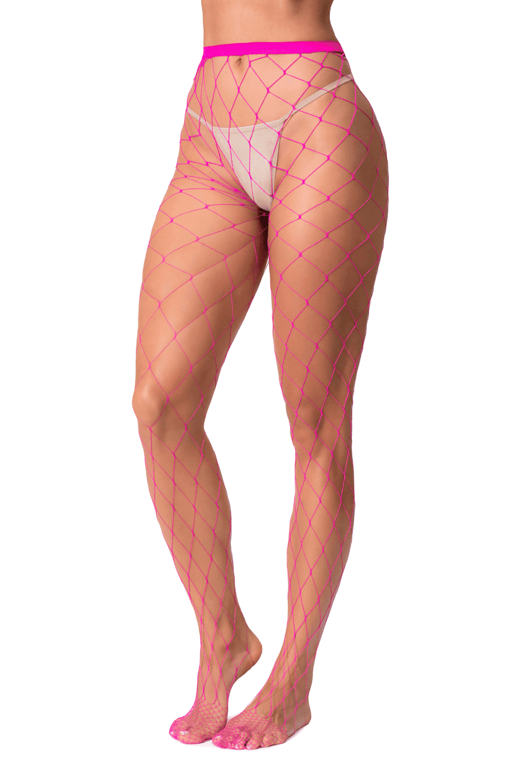 Collant Résille Rose Filet Large - MAL1106NPK