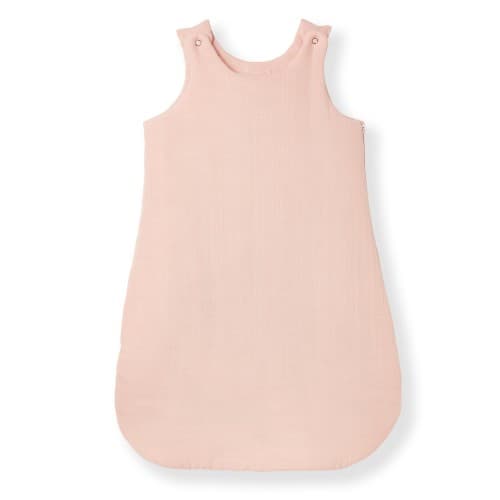 Gigoteuse naissance bio en gaze de coton rose poudre TOG 2