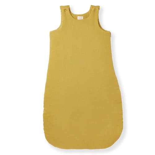Gigoteuse 36 mois hiver en gaze de coton bio jaune safran