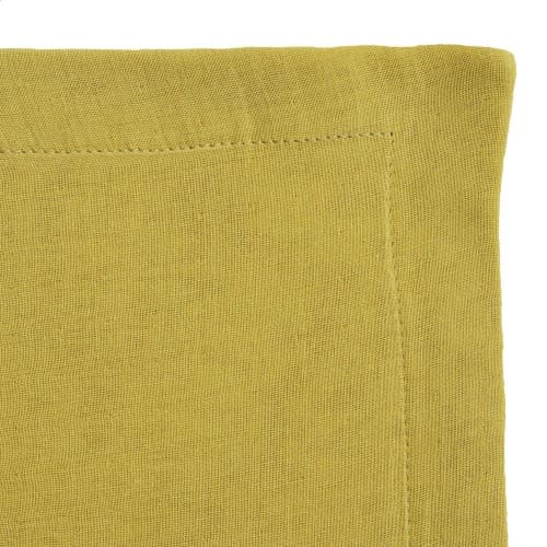 Taie d'oreiller en gaze de coton bio jaune safran 65 cm x 65 cm