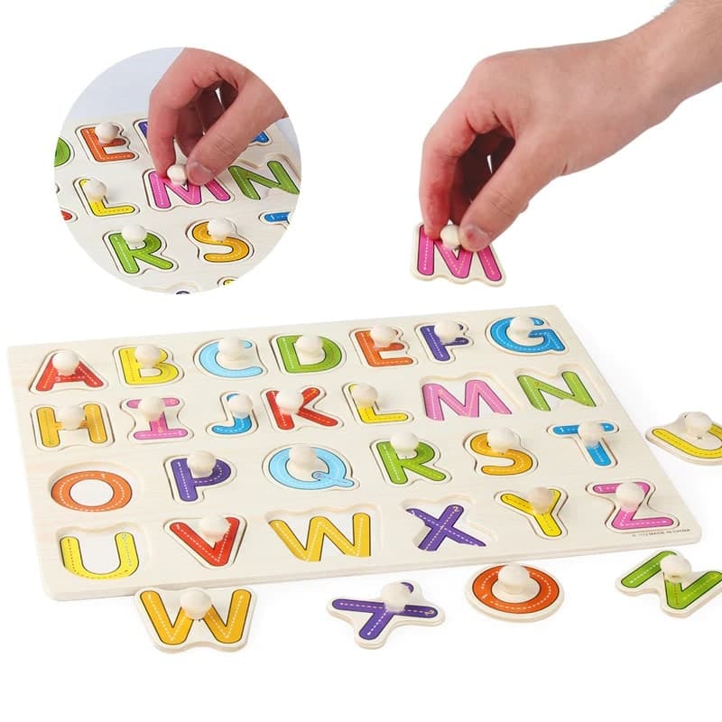Puzzle en Bois Bébé Alphabet Minuscule