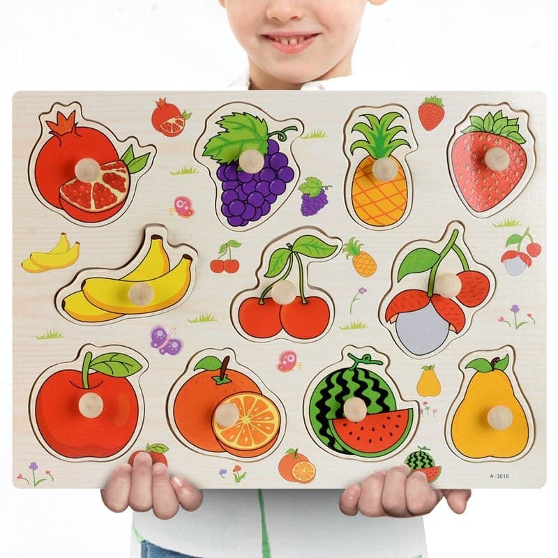 Puzzle en Bois Bébé Fruits et Légumes Fruits