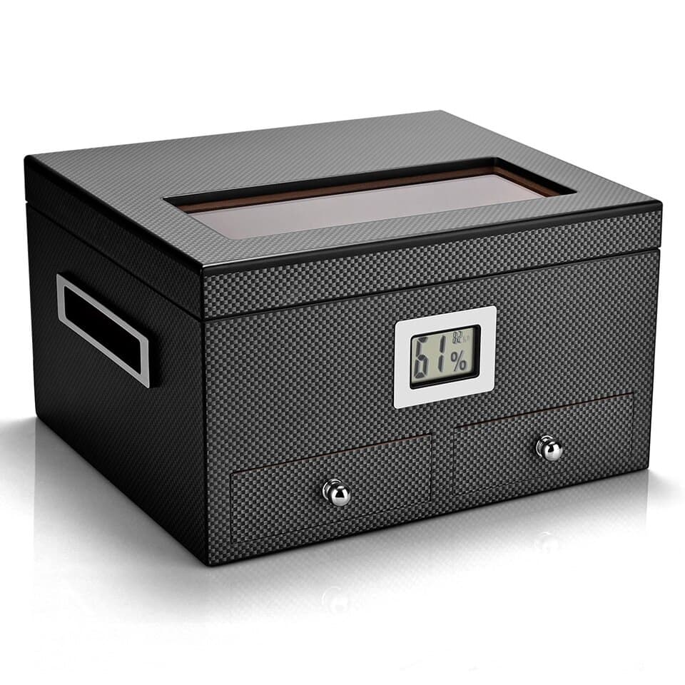 Boîte à Cigares Noir en Bois
