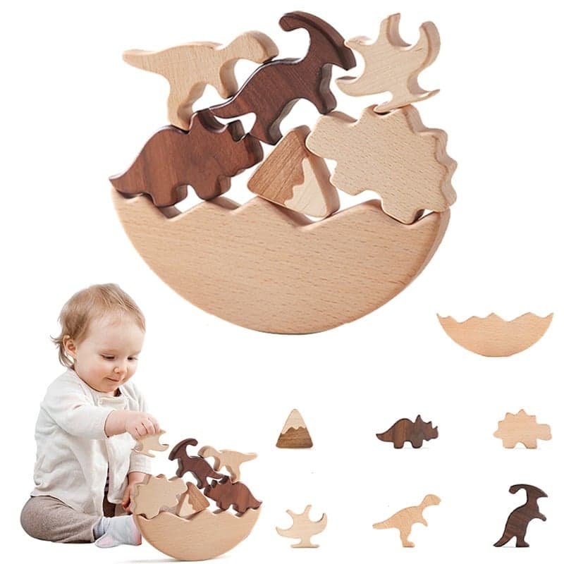 Jeu Montessori d'équilibre avec animaux et nature