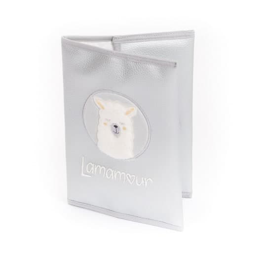 Protège Carnet De Santé bébé Lamamour Gris
