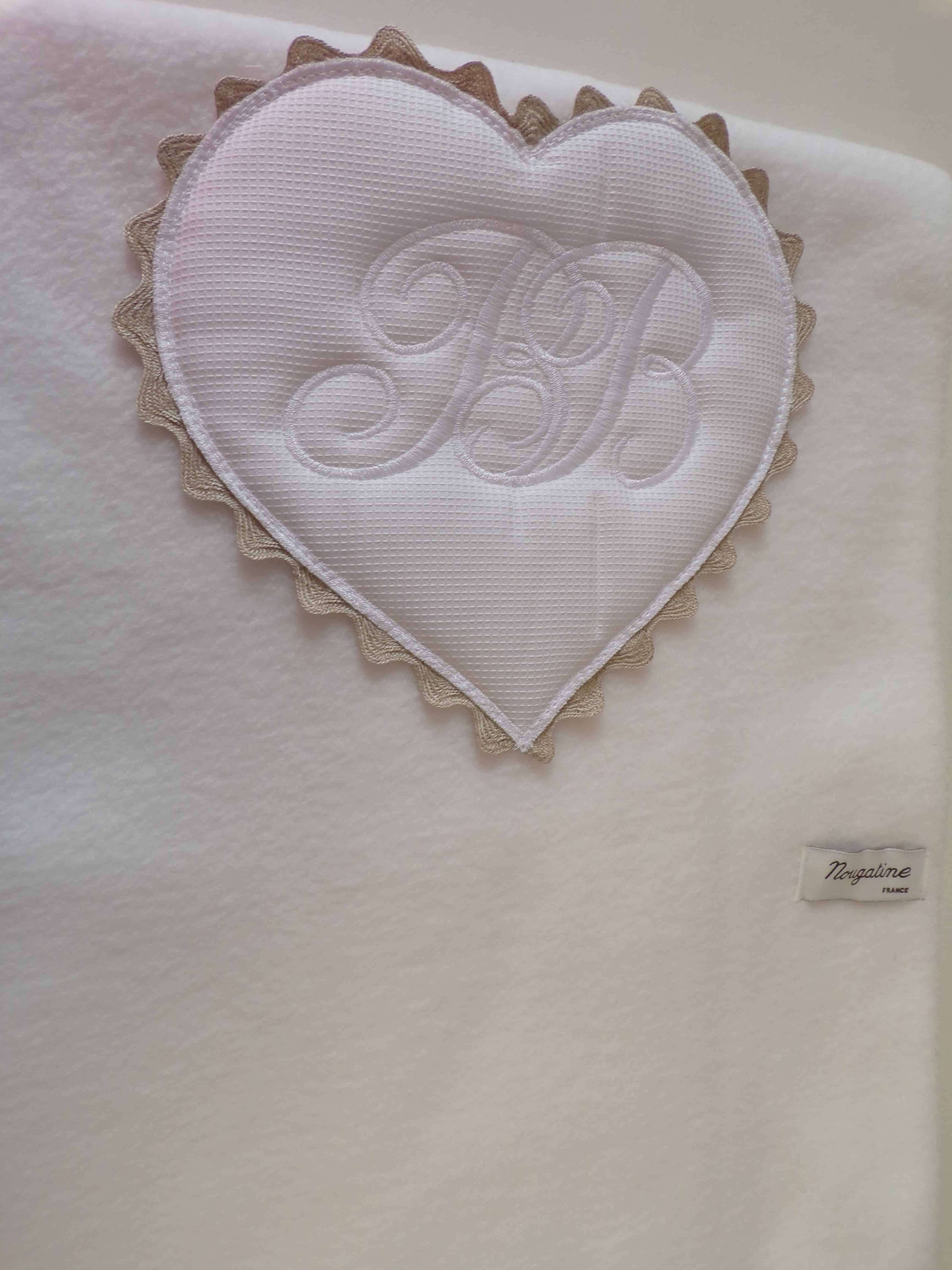 Couverture Berceaux Polaire Blanc Emma