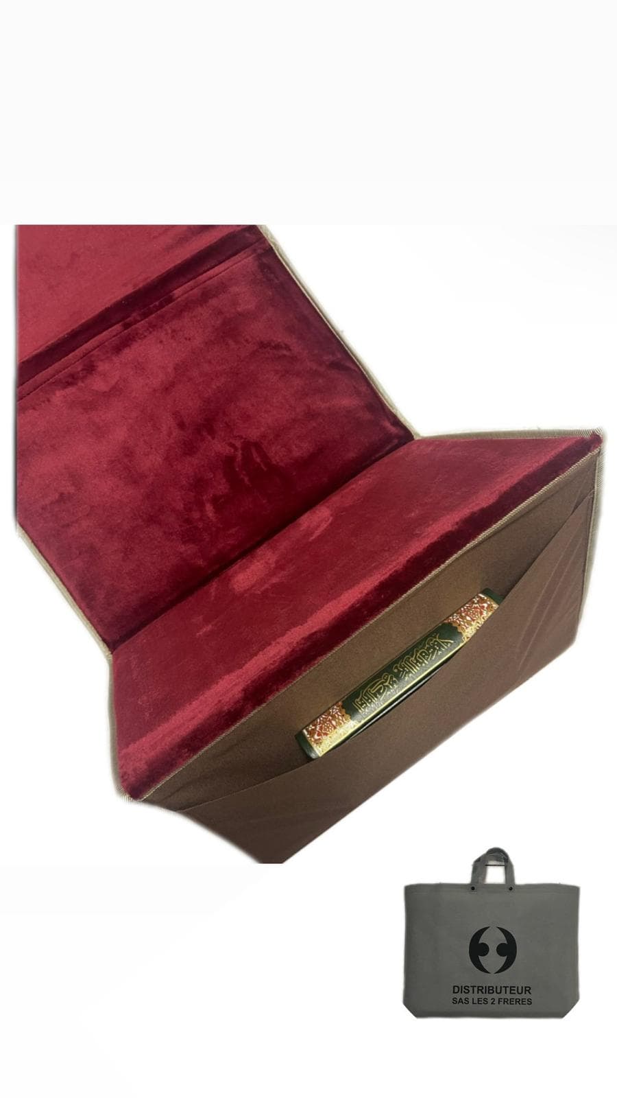 TAPIS DE PRIÈRE AVEC DOSSIER (BORDEAUX)