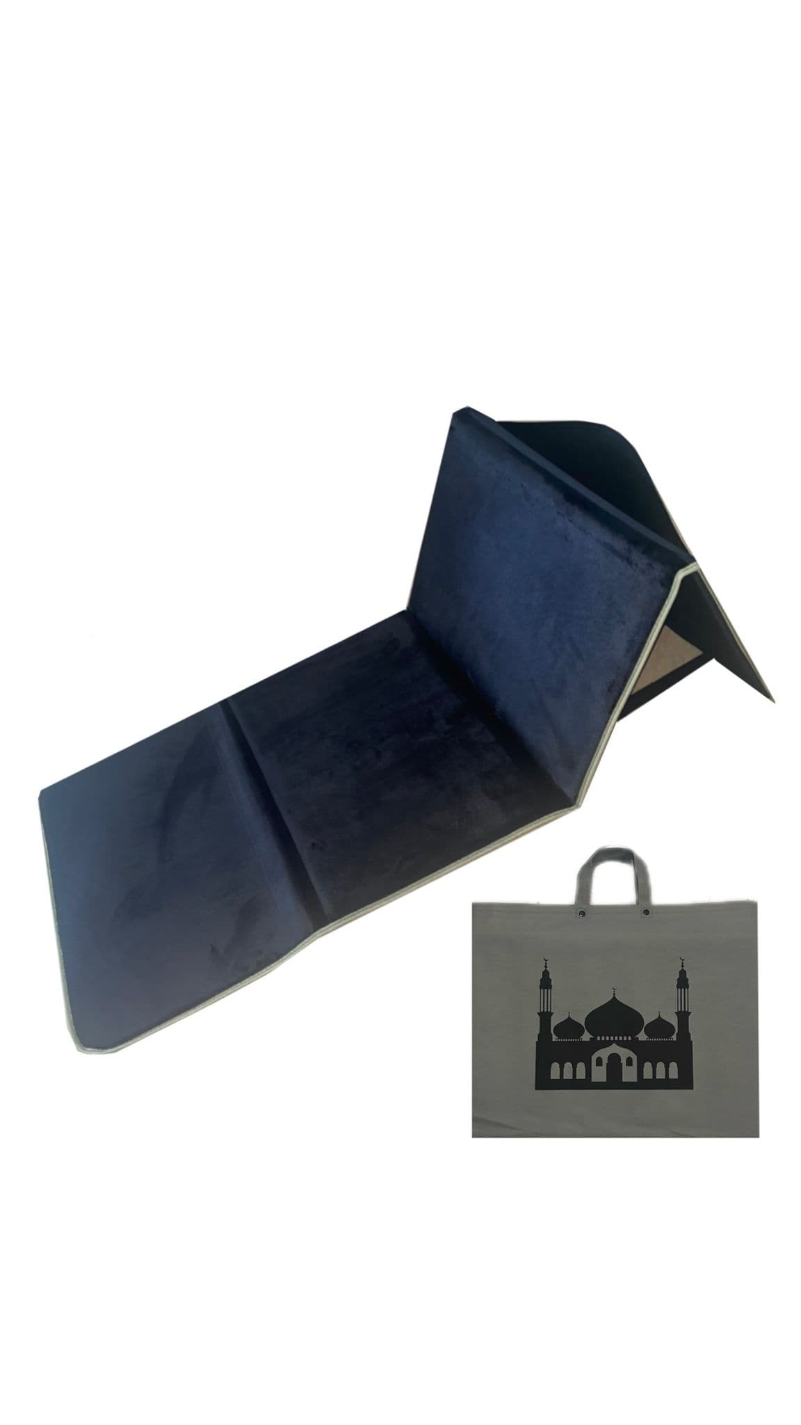 TAPIS DE PRIÈRE AVEC DOSSIER (NOIR)