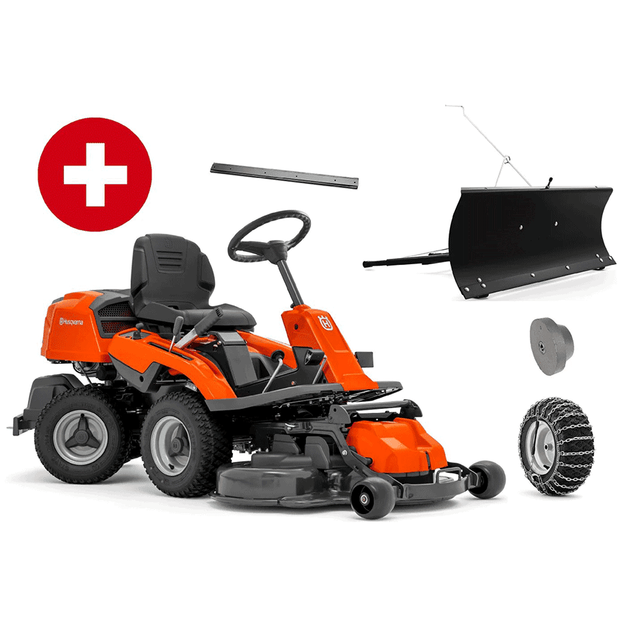 husqvarna profi frontmaher r 214c combi 94 winterpaket mit schneeschild gummileiste gewicht und schneeketten modell 2025 neu