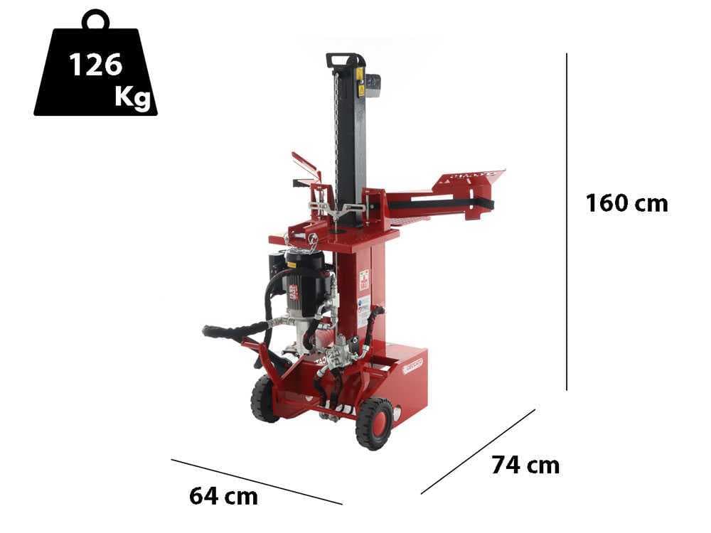 Ceccato BULL SPLET10 KOMBI â Senkrechter Hybrid-Holzspalter â Elektrisch/ fĂŒr Traktor