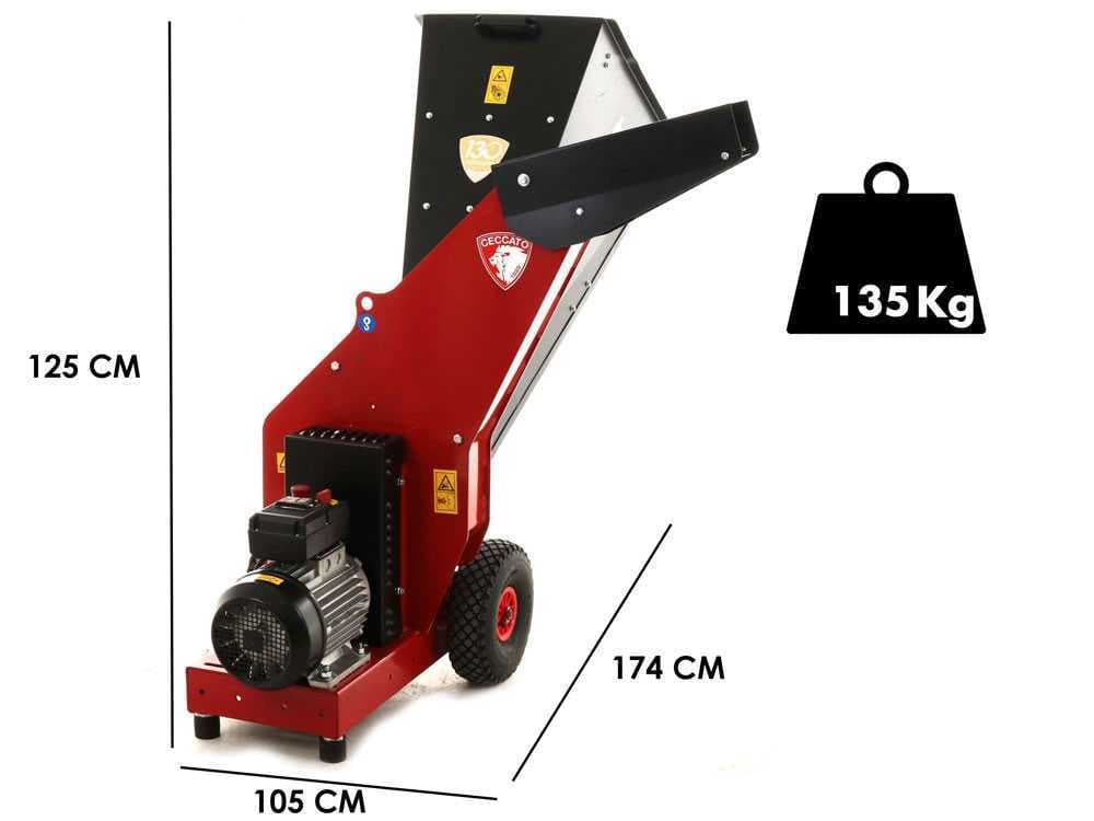 Ceccato Tritone Maxi Electric – Häcksler mit Elektromotor – 400V – 7.5 PS