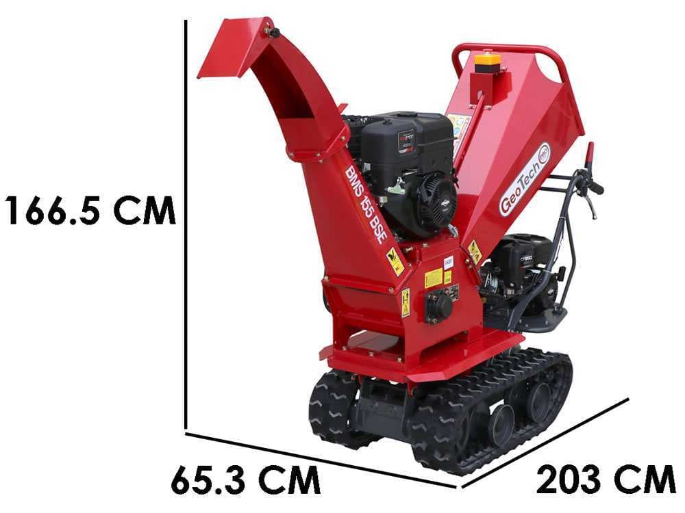 GeoTech-Pro BMS155 BS â HĂ€cksler mit Raupenantrieb und Motorschubkarre â B&S XR2100 Motor