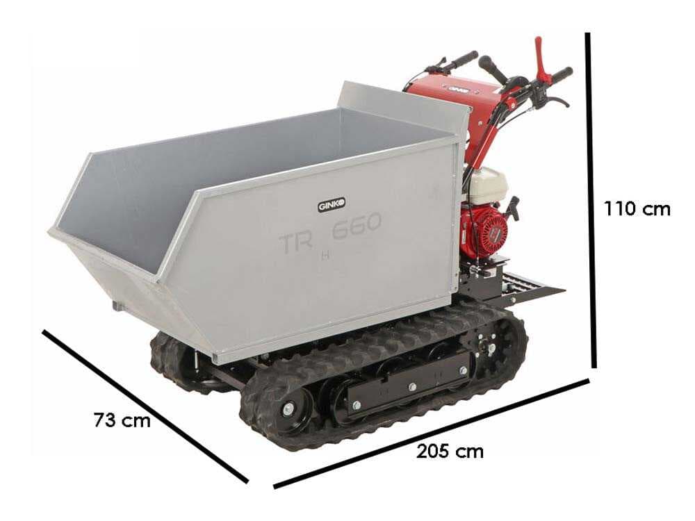 GINKO TR 660 – Raupendumper mt Benzinmotor und Dumpermulde- Honda GX 200 Motor