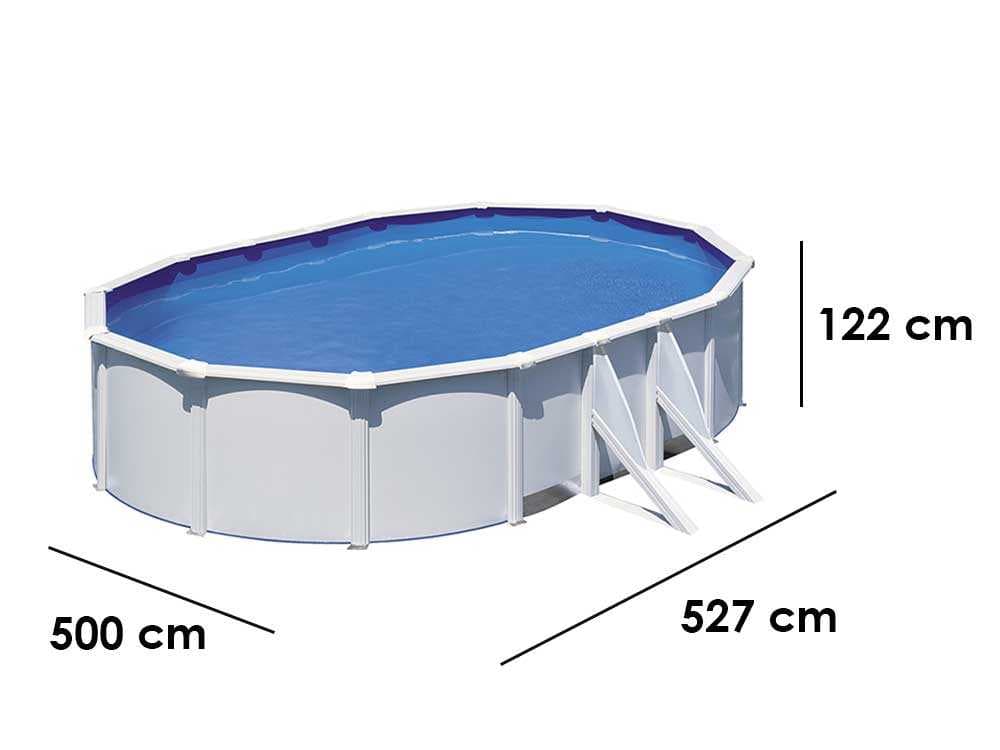 Gre Fidji Oval 500x300x120cm â Ovaler Stahlwandpool