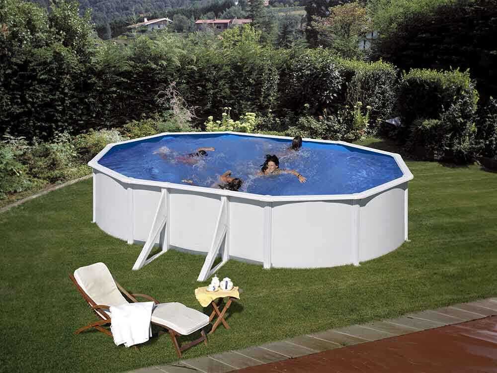 Gre Fidji Ovale 500x300x120cm – Stahl-Außenpool – Aqualoon-Filter