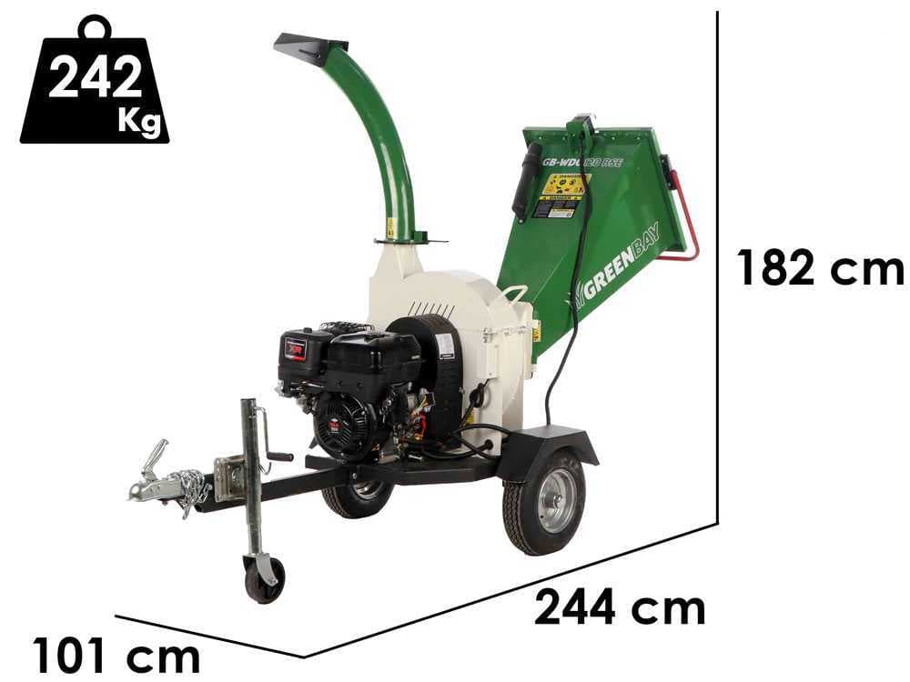 GreenBay GB-WDC 120 BSE â Profi HĂ€cksler mit Benzinmotor B&S XR 13.5