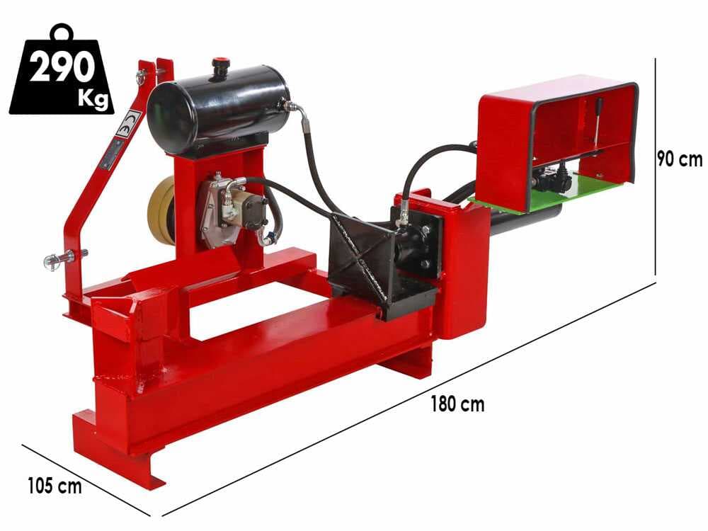 Holzspalter fĂŒr Zapfwellenantrieb 16T â horizontal