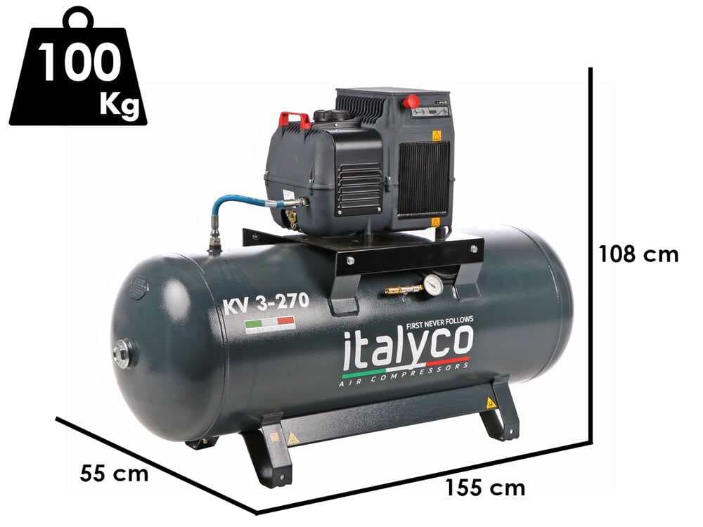 Italyco KV 3/270 – Schraubenkompressor – Druck max 10 bar