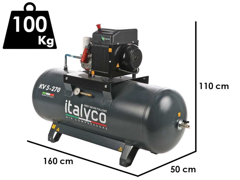 Italyco KV 5/270 – Schraubenkompressor – max Druck 10 bar