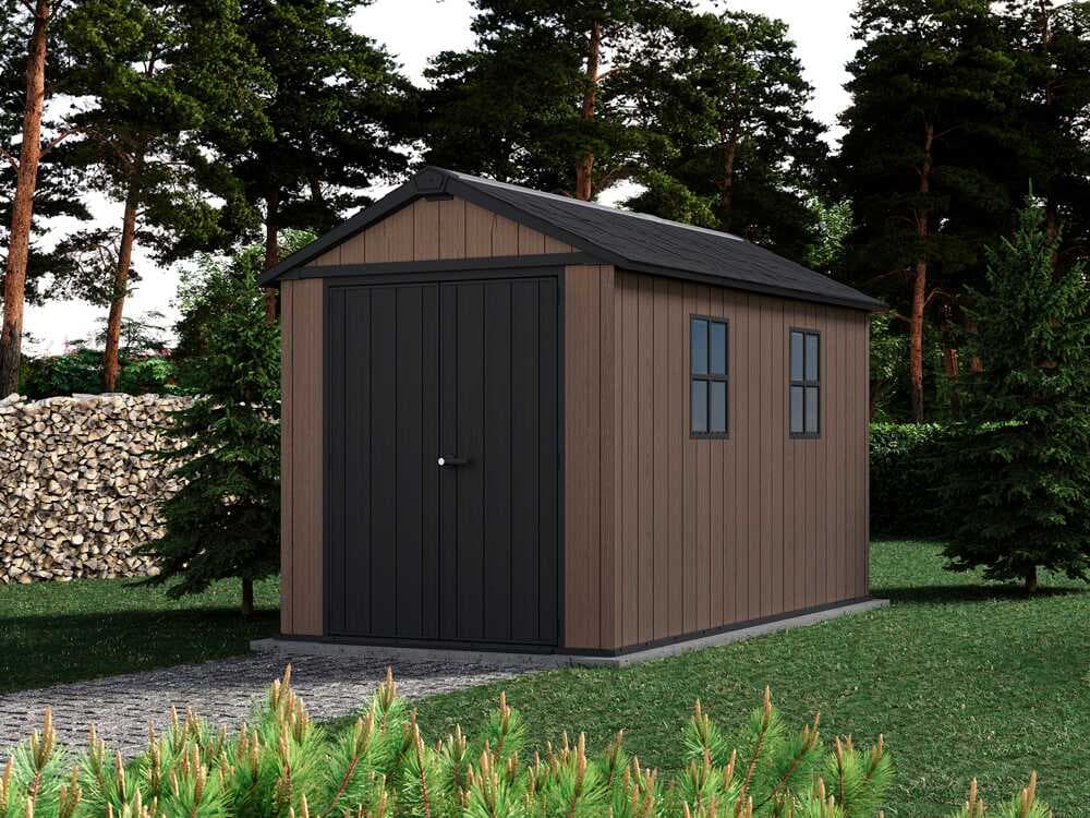 Keter Newton plus 7511/1175 – Gartenhaus – Mit Doppeltür und Fenstern – 230x350x246 cm