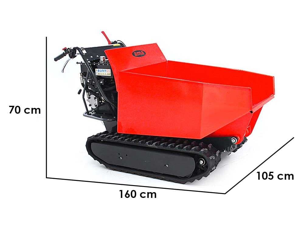 Raupendumper AMA TAG500TD â Hydraulische Kippmulde â TragfĂ€higkeit 500Kg