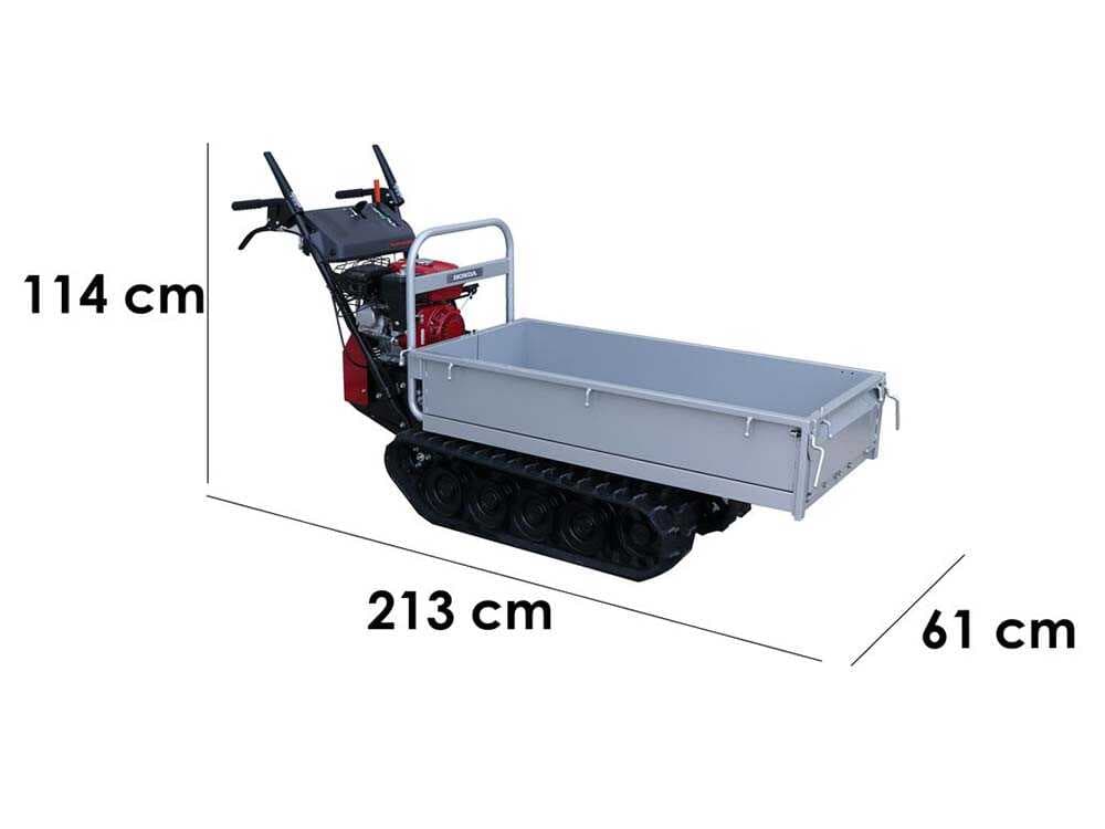 Raupendumper Honda HP 500 BX E1 – ausziehbare Kastenmulde – Tragfähigkeit 500 kg