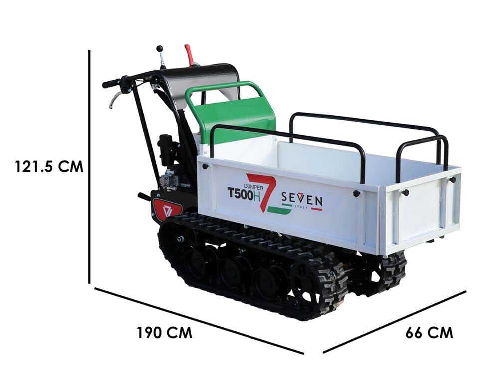Raupendumper Seven Italy T500H GX-E – ausziehbare Mulde – Tragfähigkeit 500 kg