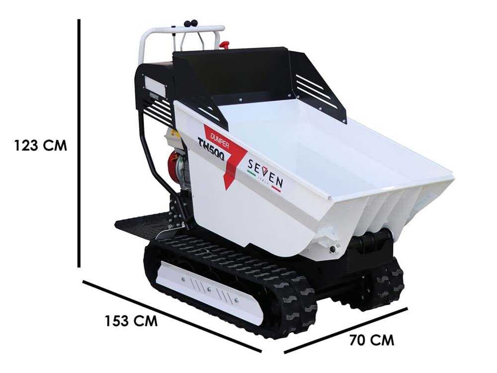 Raupendumper Seven Italy TH500 GX 200 – hydraulische Dumper Mulde 500 kg