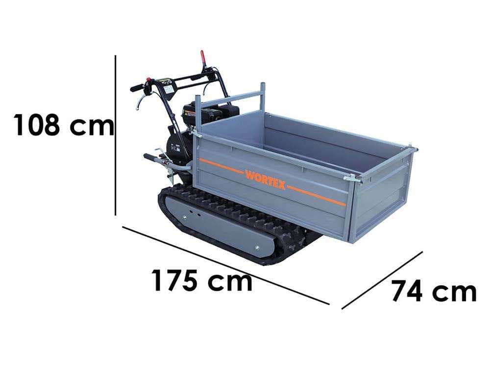 Raupendumper Wortex SFL 500 – Ausziehbare Mulde mit 500 kg Tragfähigkeit