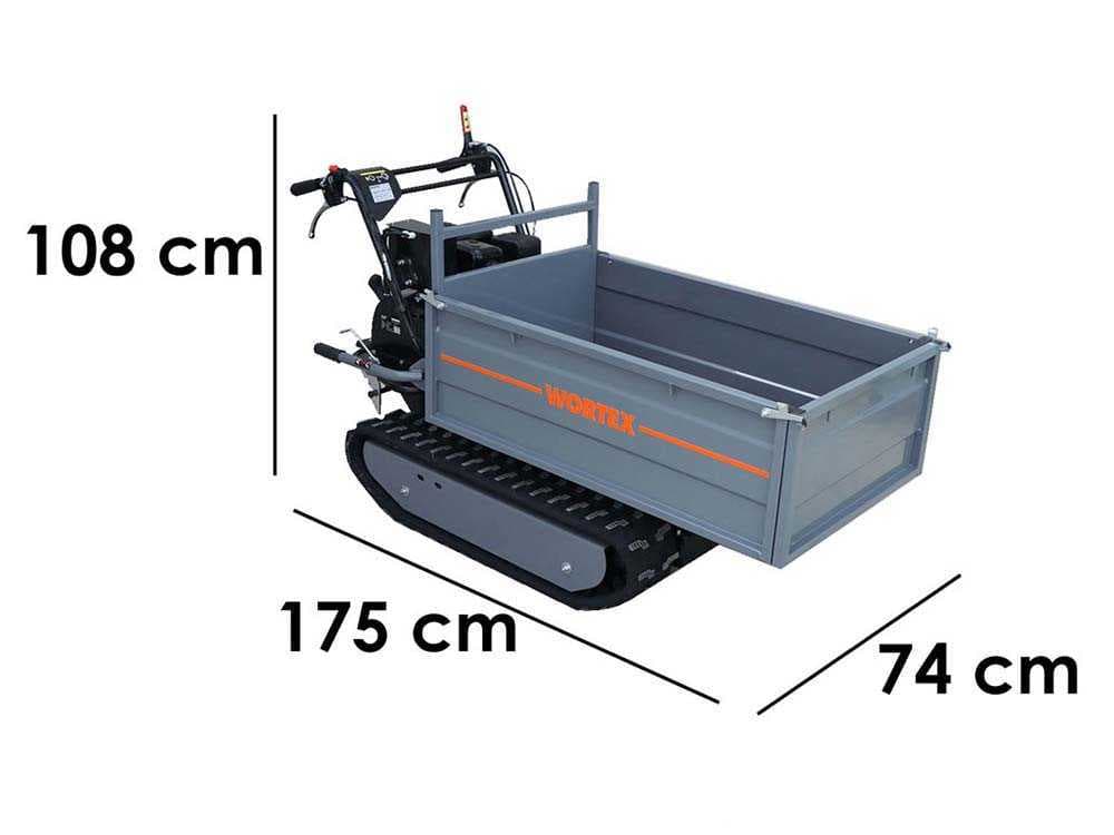 Raupendumper Wortex SFL 500-E â Mulde 500 kg â Elektrostarter