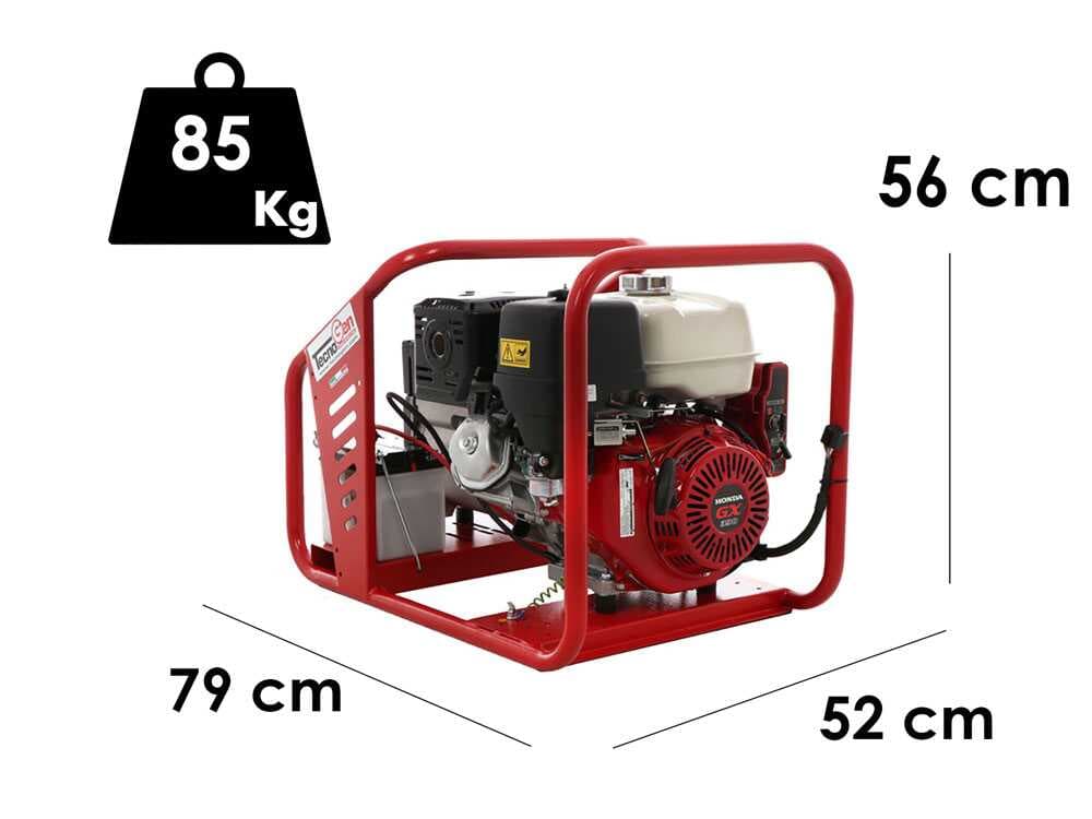 Tecnogen H8000 TE/A – Benzin-Stromerzeuger 6 kW mit AVR-Regelung – Dauerleistung 5.4 kW – 400V + ATS