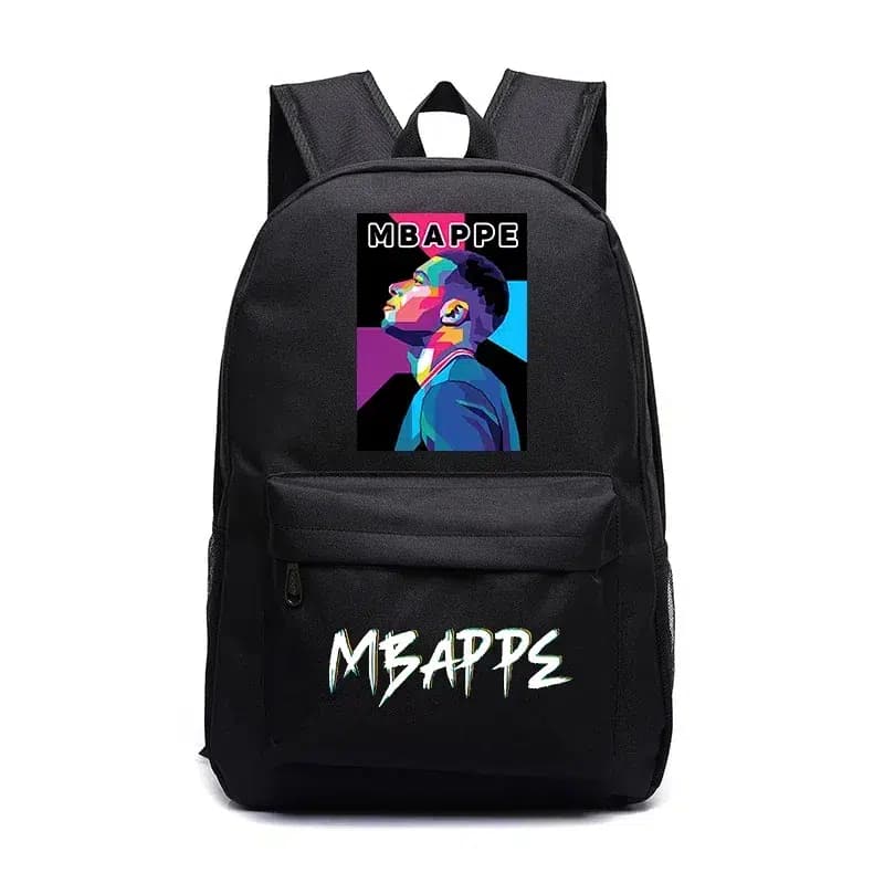 Zwarte Rugzak met Mbappé Design