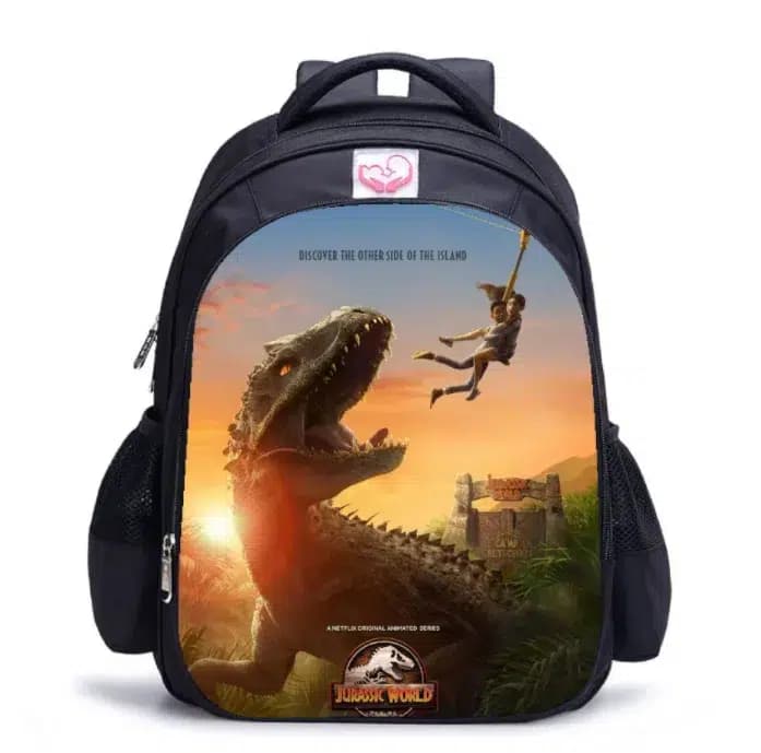 Jurassic World Rugzak Zwart met Dinoprent