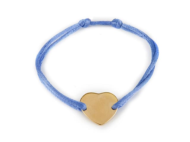 BRACELET MINI PLAQUE COEUR ENFANT -