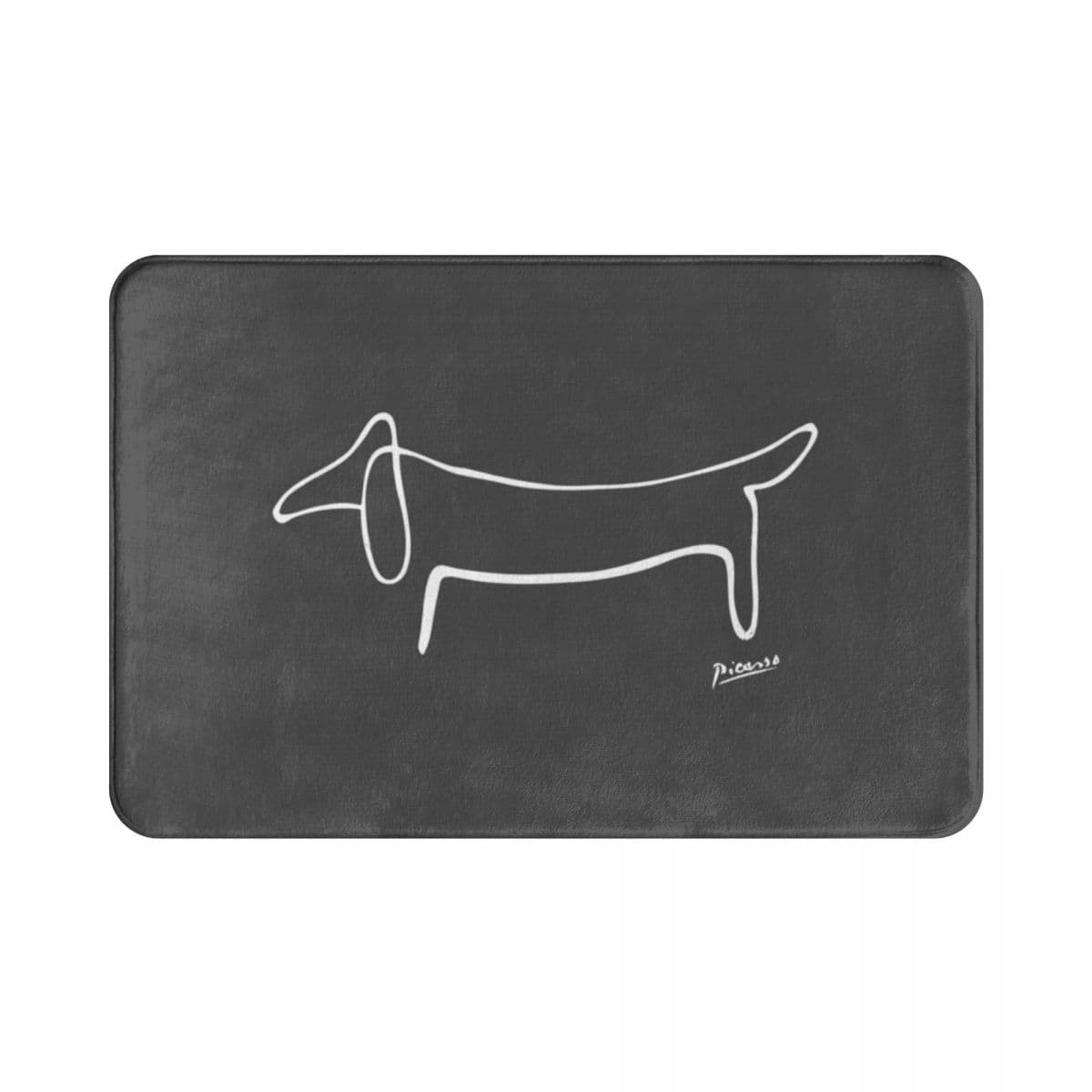 Paillasson chien dessiné façon Picasso