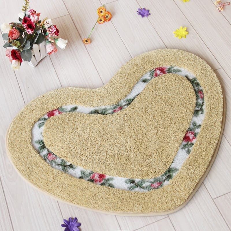 Paillasson cœur jaune - S