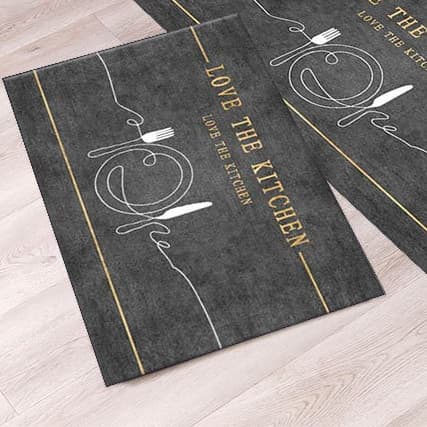 Paillasson de cuisine gris - S