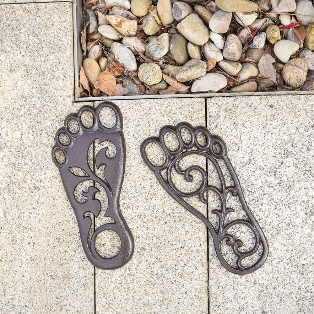 Empreinte en fonte en forme de pieds