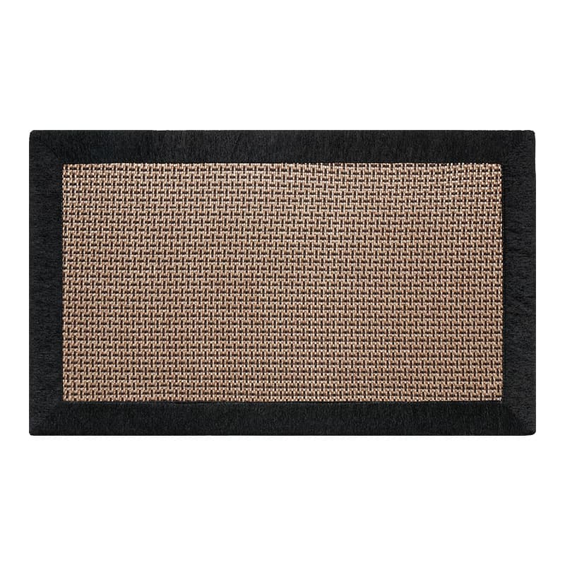 Paillasson en jute contour noir - S